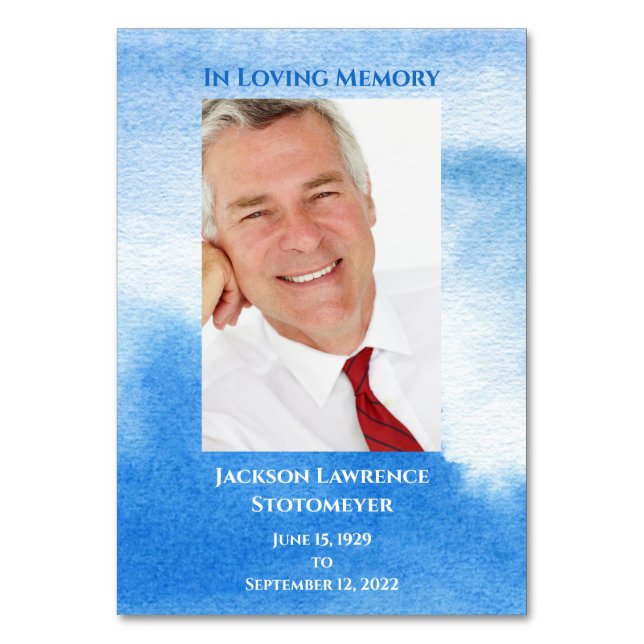 Numéro De Table Célébration funéraire nautique de la vie Photo (Par défaut)