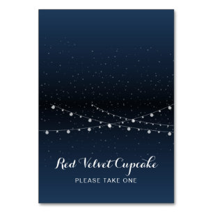 Numéro De Table Céleste Marine Bleu étoiles Mariage de nuit Étique