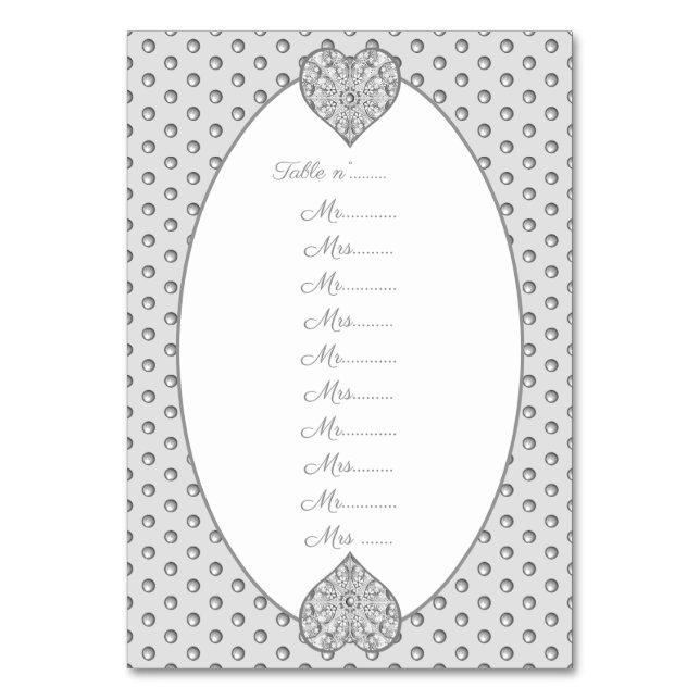 Numéro De Table Céramique gris dentelle (Par défaut)