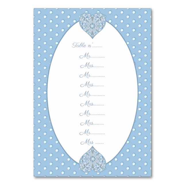 Numéro De Table Céramique Lace Bleu clair (Par défaut)