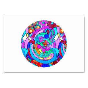 Numéro De Table cercle d'amour super hippie