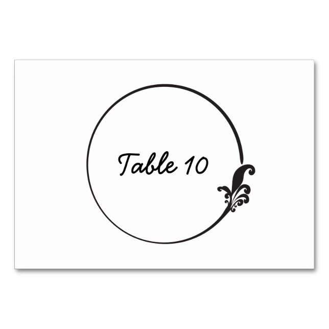 Numéro De Table Cercle de Fleur-de-Lis (Devant)