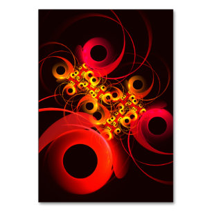 Numéro De Table Cercles colorés Motif d'art Abstrait moderne #08