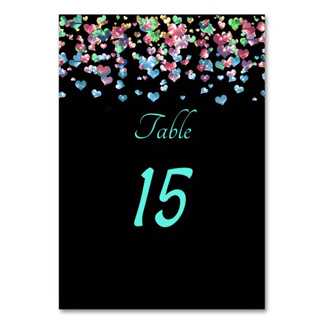 Numéro De Table Cercles Confetti parties scintillant brillant élég (Par défaut)