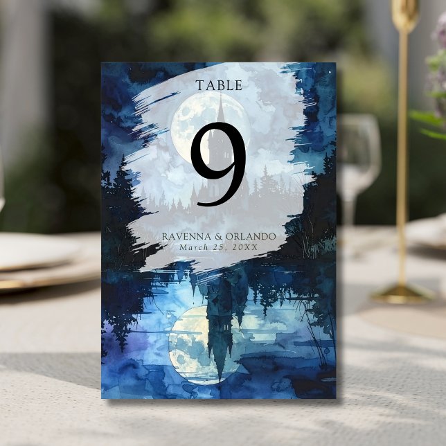 Numéro De Table Château de la forêt hantée Mariage Romance Moonlak (Créateur téléchargé)