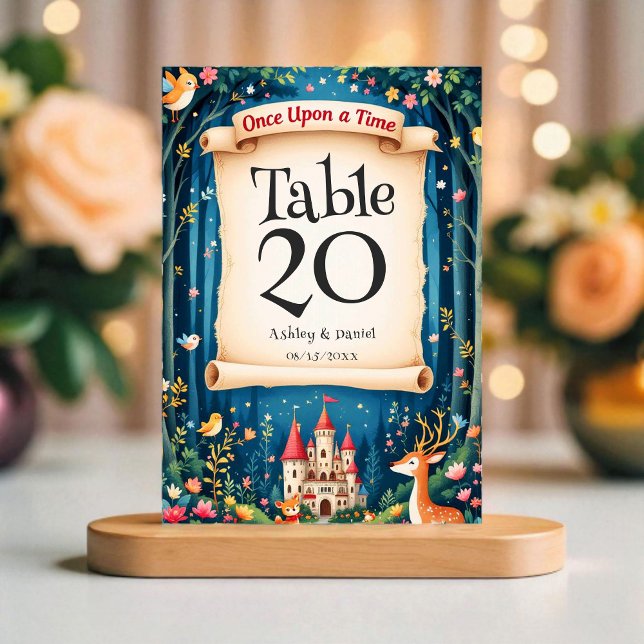 Numéro De Table Château forestier enchanté Fairytale Mariage (Créateur téléchargé)