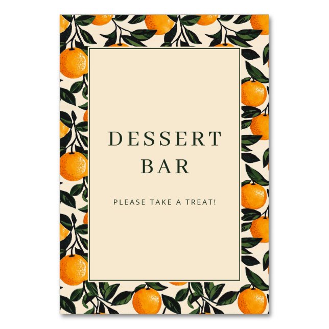 Numéro De Table Cheerful Orange Citrus Border (Par défaut)