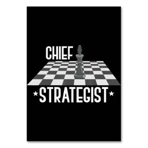 Numéro De Table Chef des échecs stratégiques J'Ai Toujours Gagné