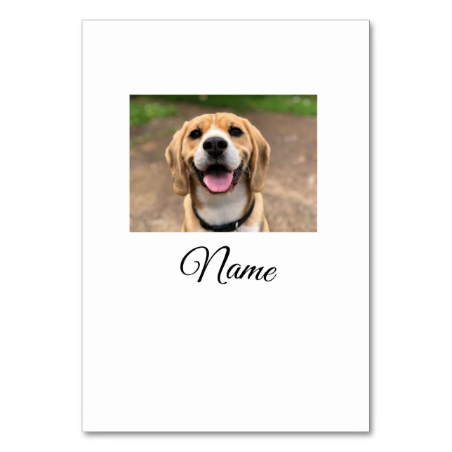 Numéro De Table Chien chat photo ajouter le nom de l'animal de com (Par défaut)