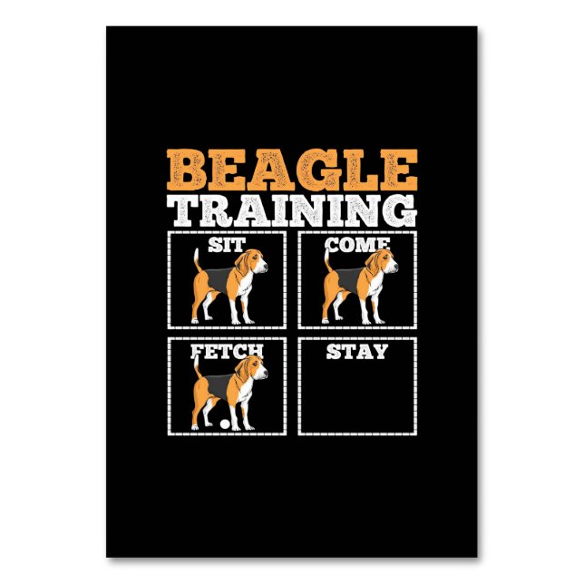 Numéro De Table Chien d'entraînement beagle (Par défaut)
