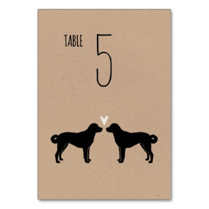 Numéro De Table Chiens De Berger Anatoliens Réception De Mariage