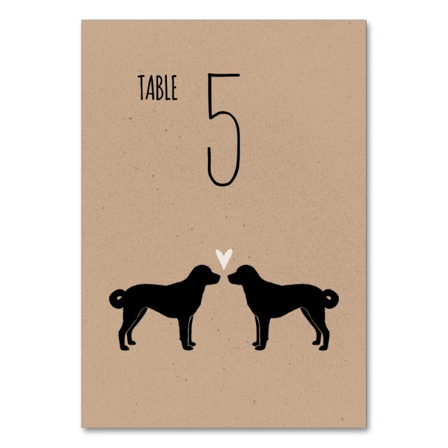 Numéro De Table Chiens De Berger Anatoliens Réception De Mariage (Par défaut)