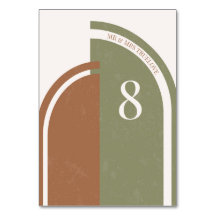 Chiffres de table d'arc Mariage Boho