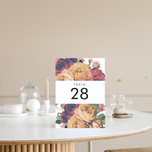 Numéro De Table Chiffres de table des Mariages de pieds botaniques