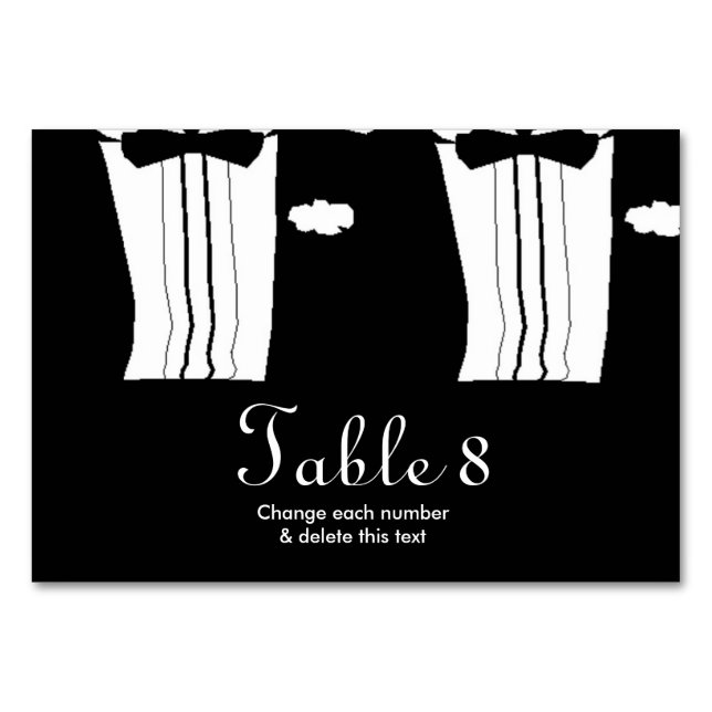 Numéro De Table Chiffres de table des Tuxedos Mariages homosexuels (Devant)