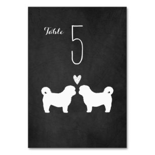 Numéro De Table Chih Tzu Chien Silhouettes Mariage Réception