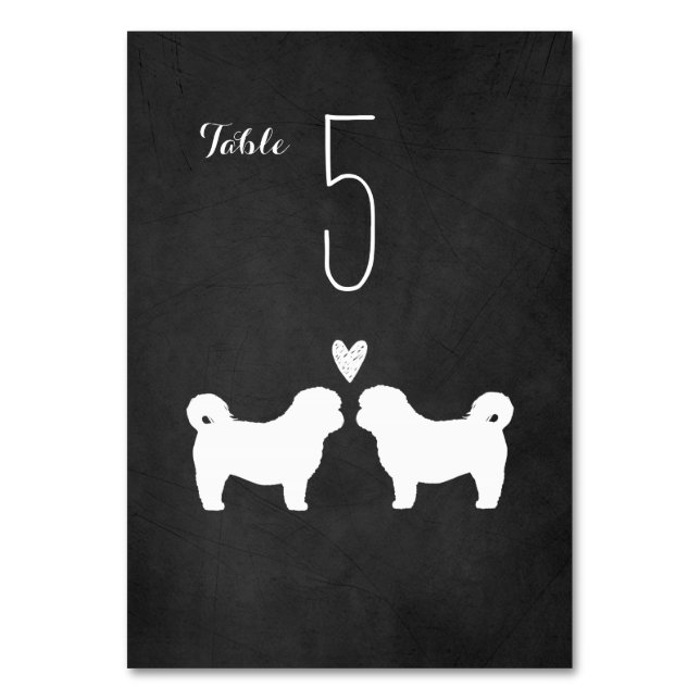 Numéro De Table Chih Tzu Chien Silhouettes Mariage Réception (Par défaut)