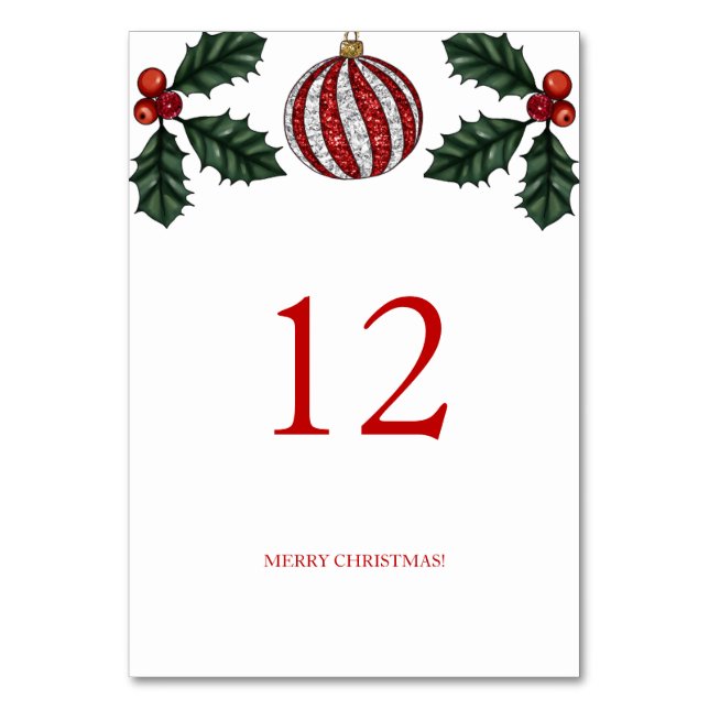 Numéro De Table Christmas Party Table number (Par défaut)