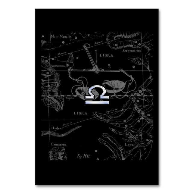 Numéro De Table Chrome like Libra Zodiac (Par défaut)