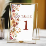 Numéro De Table Chute Bourgogne Brown Beige Floral Mariage<br><div class="desc">C'est un Brown Chute Bourgogne Beige Floral Mariage Numéro de table!</div>