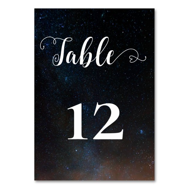 Numéro De Table Ciel nocturne mariage sous les étoiles (Par défaut)