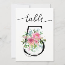 Numéro de table cinq Tableaux Pivoines roses