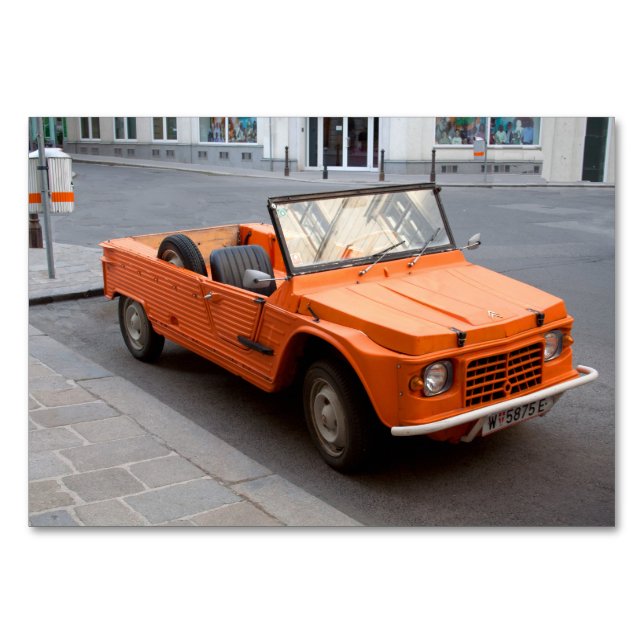 Numéro De Table Citroen orange Mehari (Devant)