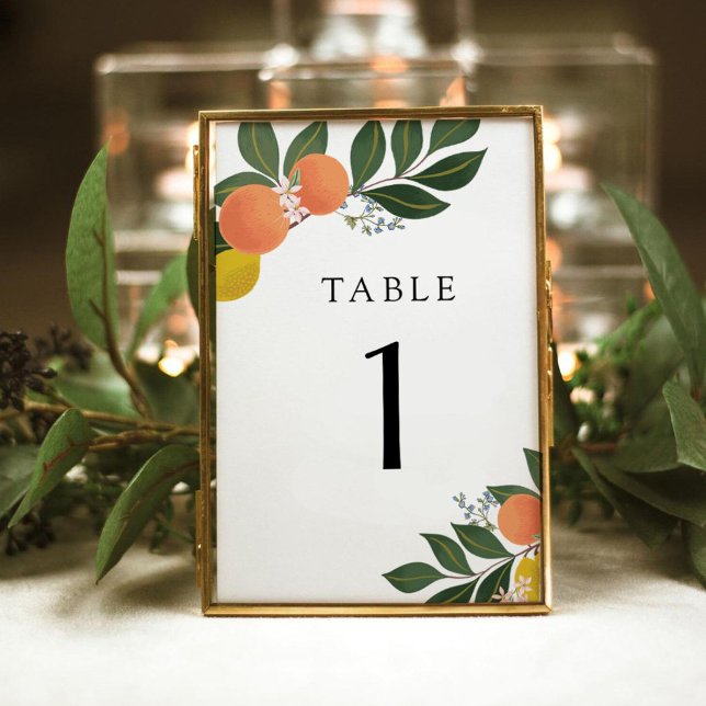 Numéro De Table Citrus et verdure (Créateur téléchargé)