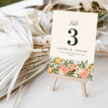 Numéro De Table Citrus orange botanique moderne rustique numéro de<br><div class="desc">Citrus orangé botanique moderne rustique mariage de la table numéro design. Fait partie d'une collection moderne.</div>
