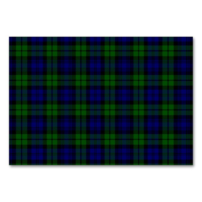 Numéro De Table Clan Blackwatch tartan Campbell (Devant)