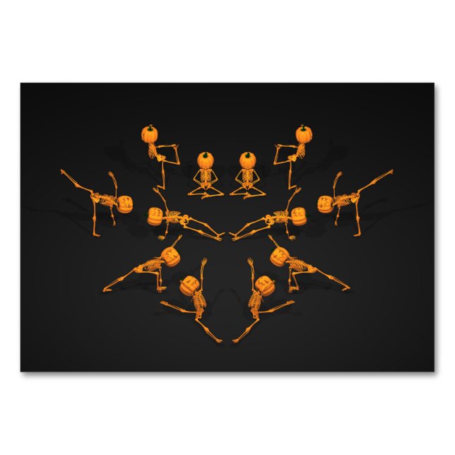 Numéro De Table Classe de Yoga d'Halloween (Devant)