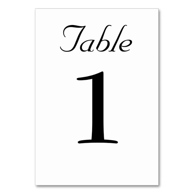 Numéro De Table Classic Elegant noir et blanc Mariage rustique (Par défaut)