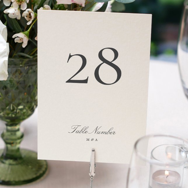 Numéro De Table Classic Formal Élégant Mariage Calligraphie (Créateur téléchargé)