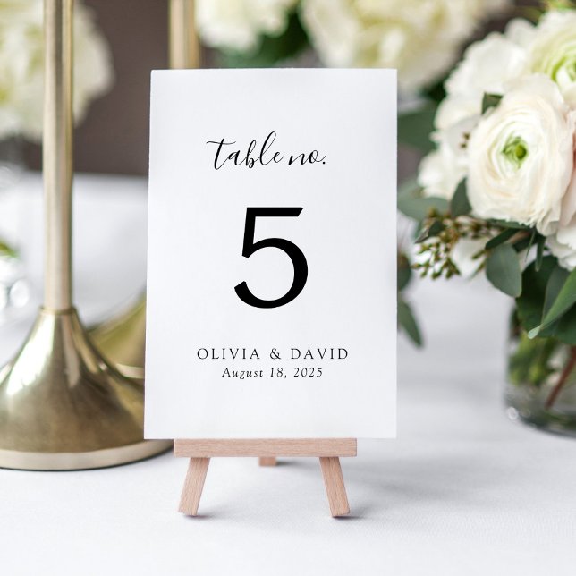 Numéro de table classique minimaliste (Créateur téléchargé)