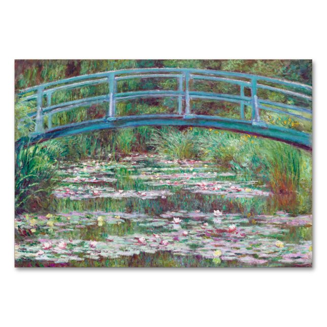Numéro De Table Claude Monet La passerelle japonaise (Devant)