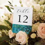 Numéro De Table Claude Monet Water Lilies Mariage<br><div class="desc">Numéros de table mariages avec Claude Monet Water Lilies peindre arrière - plan.</div>