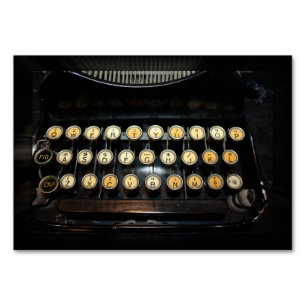 Numéro De Table Clavier vintage de machine à écrire