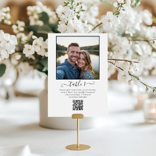 Numéro De Table Code QR de partage de photos