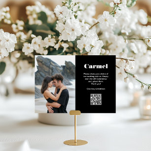 Numéro De Table Code QR de partage de photos de destination de voy