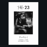 Numéro De Table Code QR de photo noir noir noir<br><div class="desc">Calligraphie noir blanc minimum Mariage de script Numéro de table carte, customisez ce produit avec n'importe quel numéro de table dont vous avez besoin et votre image de choix ainsi que les noms et la date de mariage. Code QR personnalisé au dos. Aussi disponible en option design sans image -...</div>