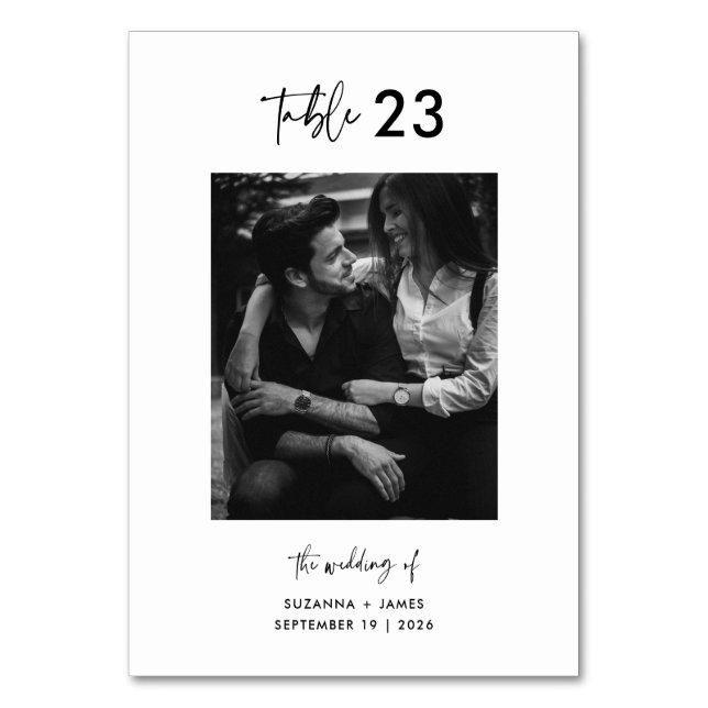 Numéro De Table Code QR de photo noir noir noir (Par défaut)