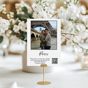 Numéro De Table Code QR du partage de photos de destination de voy