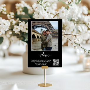 Numéro De Table Code QR du partage de photos de destination de voy