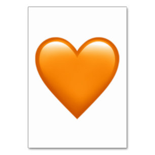 Numéro De Table Coeur orange - Emoji