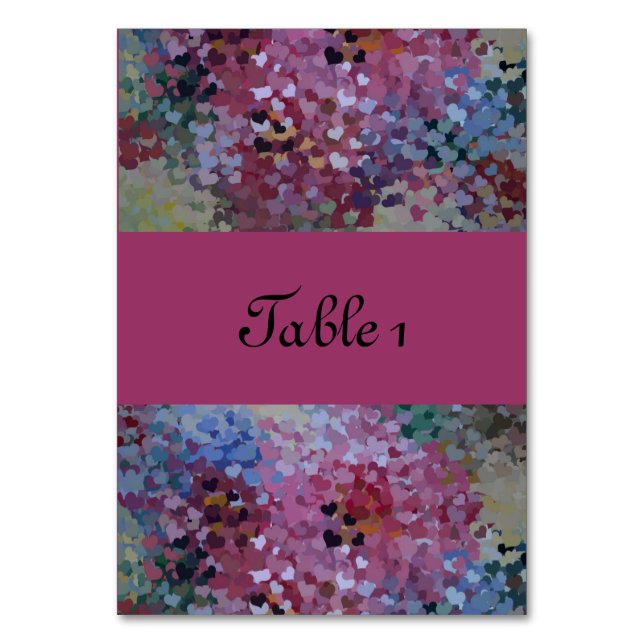 NUMÉRO DE TABLE CŒURS (Par défaut)