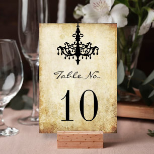 Numéro De Table Collection Mariage de lustres Vintages
