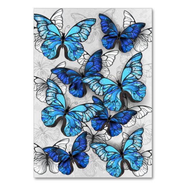 Numéro De Table Composition des White and Blue Butterflies (Par défaut)