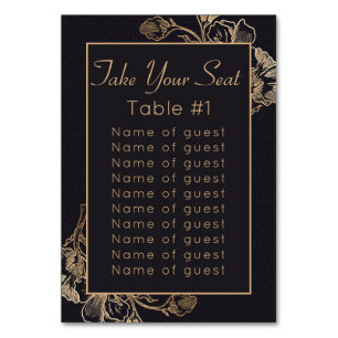 Numéro De Table Conception de mariage florale métallique fausse