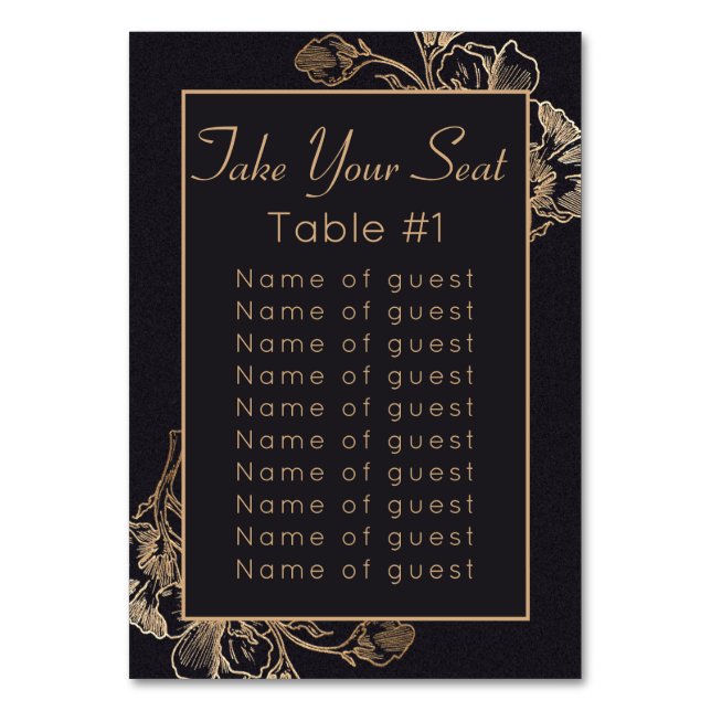 Numéro De Table Conception de mariage florale métallique fausse (Par défaut)