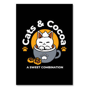 Numéro De Table Conception de Mug de vacances avec Cosy Cat et Paw
